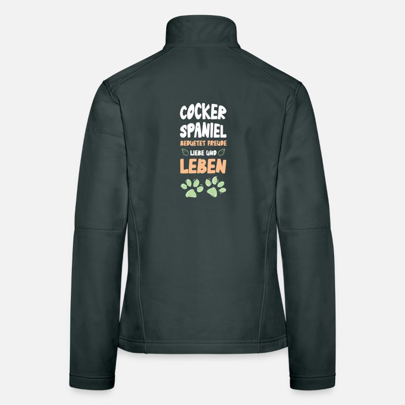 Cocker Spaniel Lebensfreude Frauen Softshelljacke