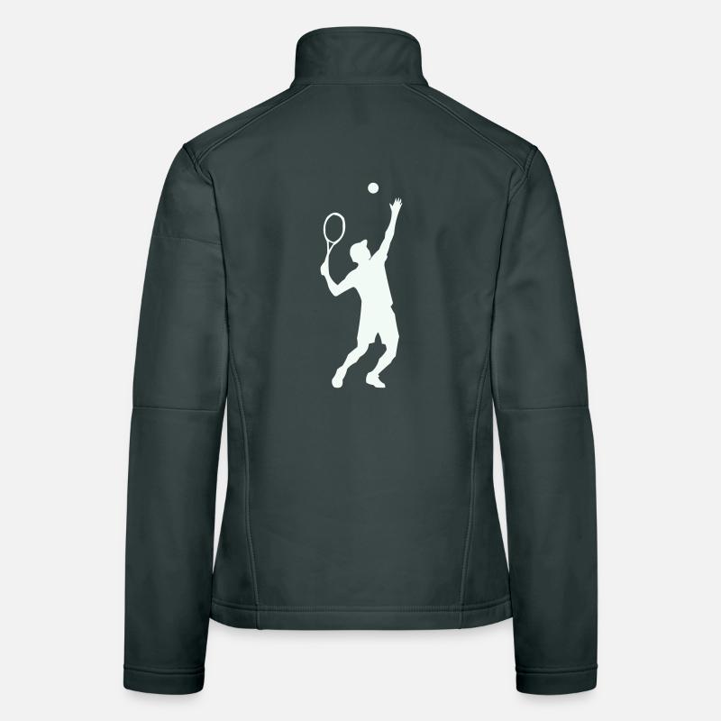 Tennis Silhouette im Sprung Frauen Softshelljacke