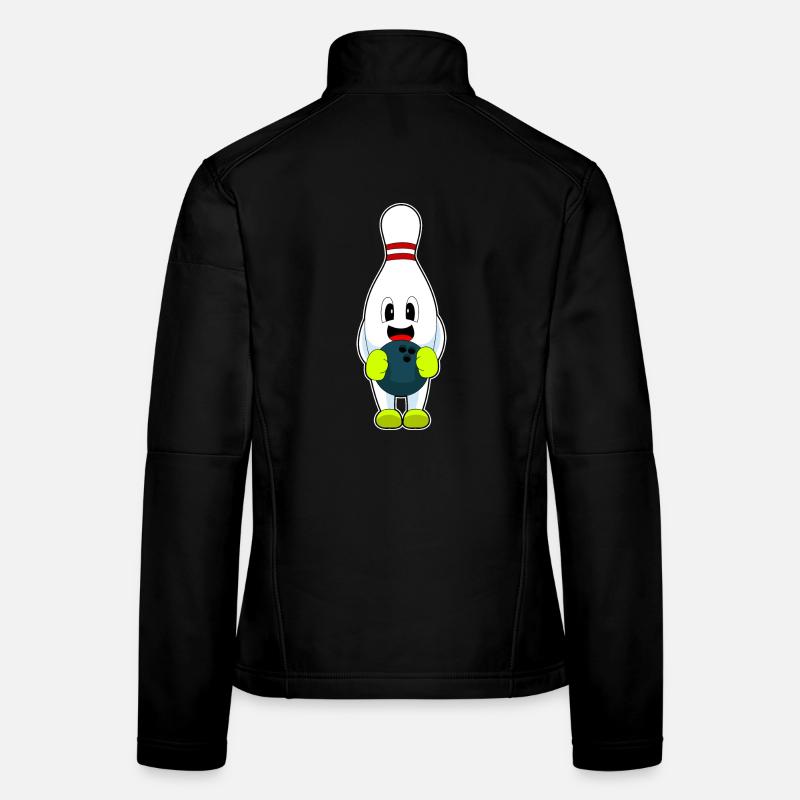 Bowling Bowling Ball Pin Women's Softshell Jacket