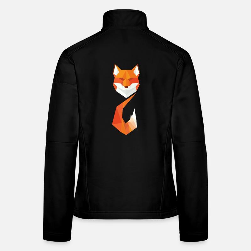 Modern Geometric Fox Women's Softshell Jacket