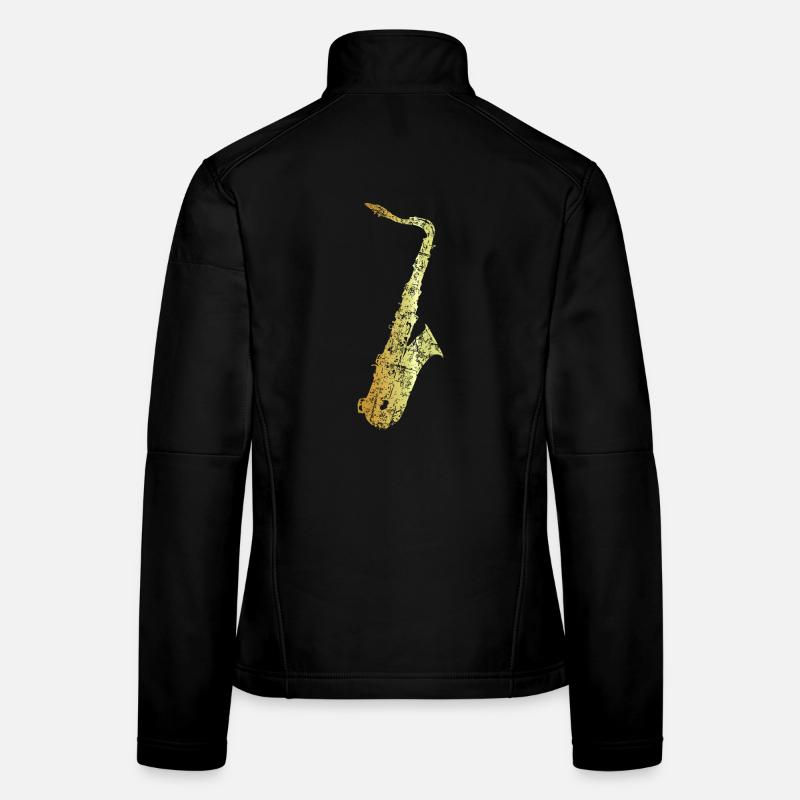 Tenor Saxophone (Ancient Gold) Women's Softshell Jacket