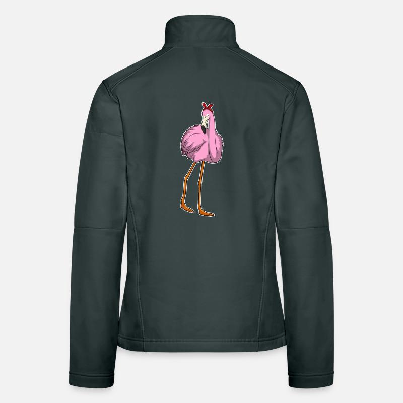 Flamingo Schleife Frauen Softshelljacke