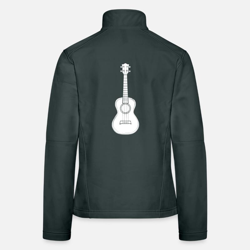 Dessin d’instrument de ukulélé Veste en tissu softshell Femme