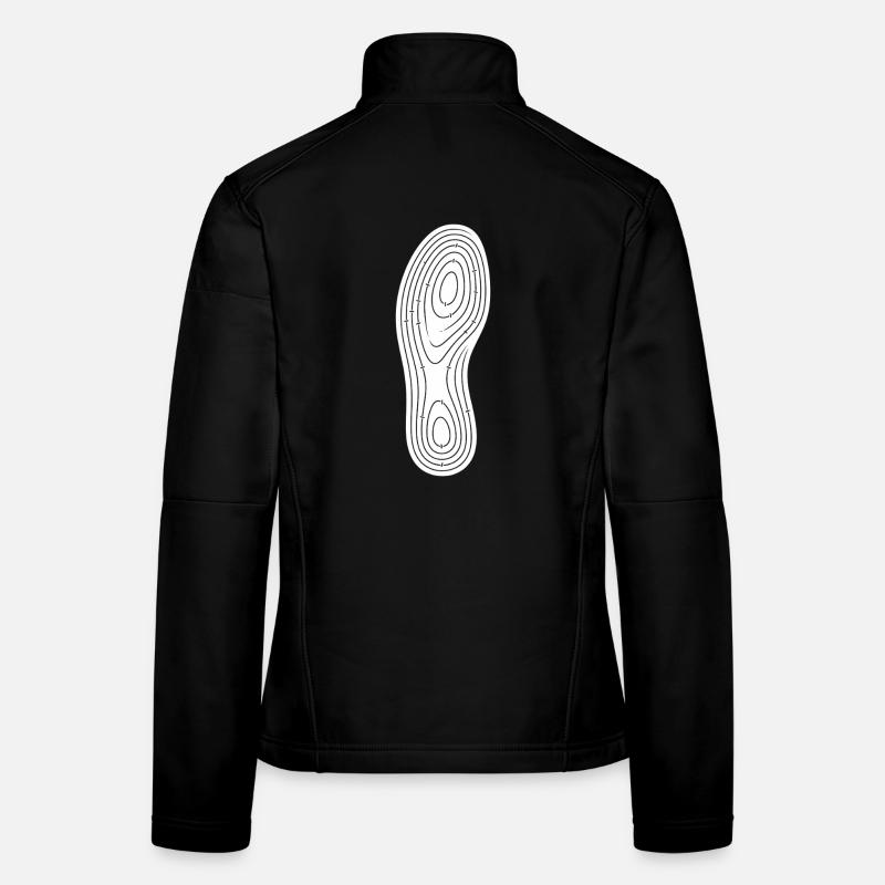 Concentric Footprint Sole Art Hiking Camping Women's Softshell Jacket