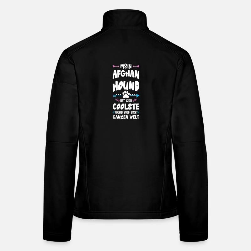 afghan hound hund spruch Frauen Softshelljacke