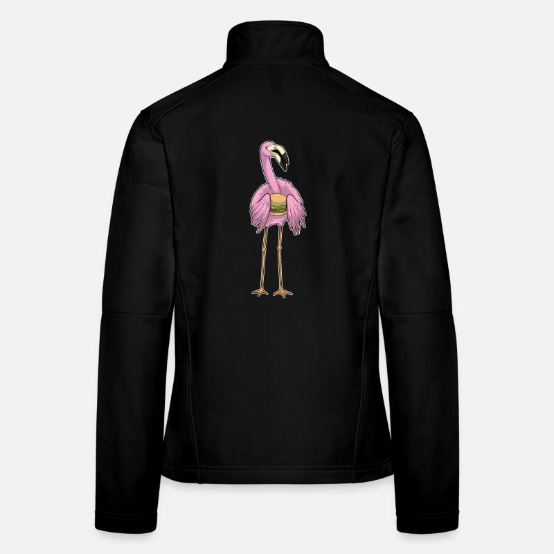 Flamingo Cheeseburger Women's Softshell Jacket