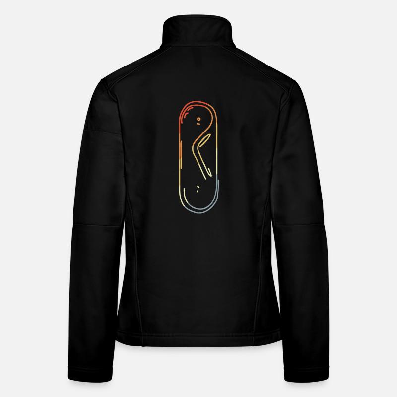 Vintage Snowboard Sketch Women's Softshell Jacket