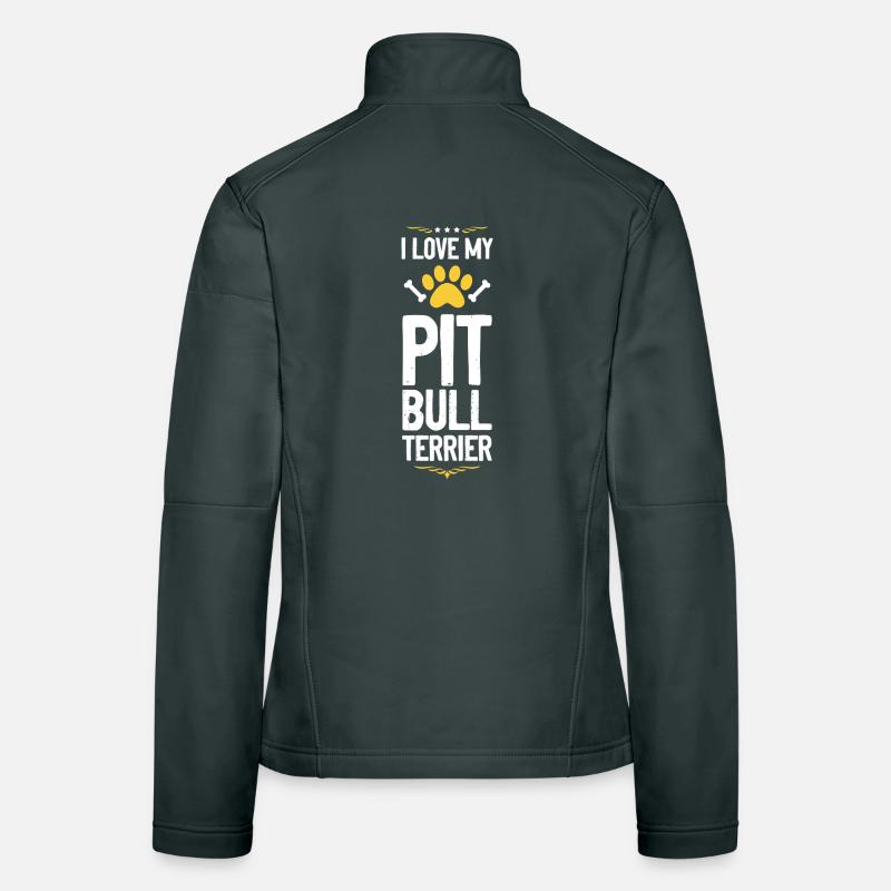 Ich liebe Pitbull Terrier Women's Softshell Jacket