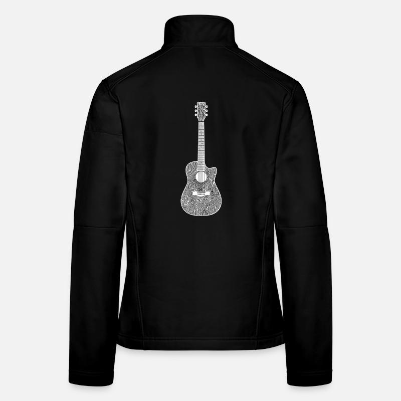 Abstrakte Gitarrenkunst Musikdesign Frauen Softshelljacke