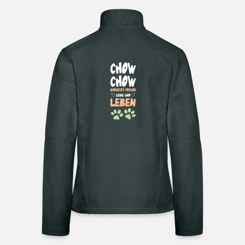 ChowChow Love And Life Pattern Women's Softshell Jacket