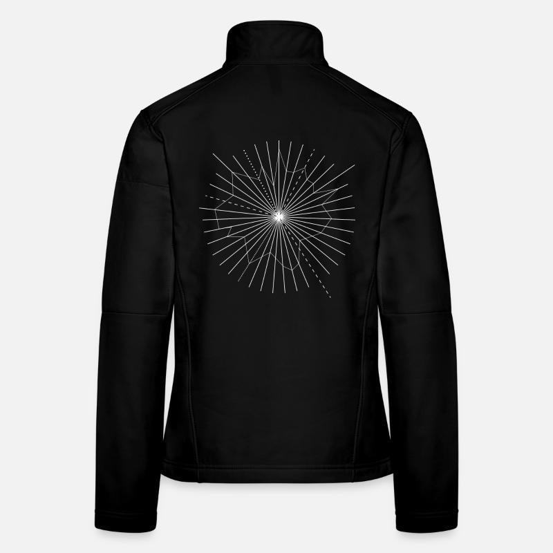 rayons radiaux Veste en tissu softshell Femme
