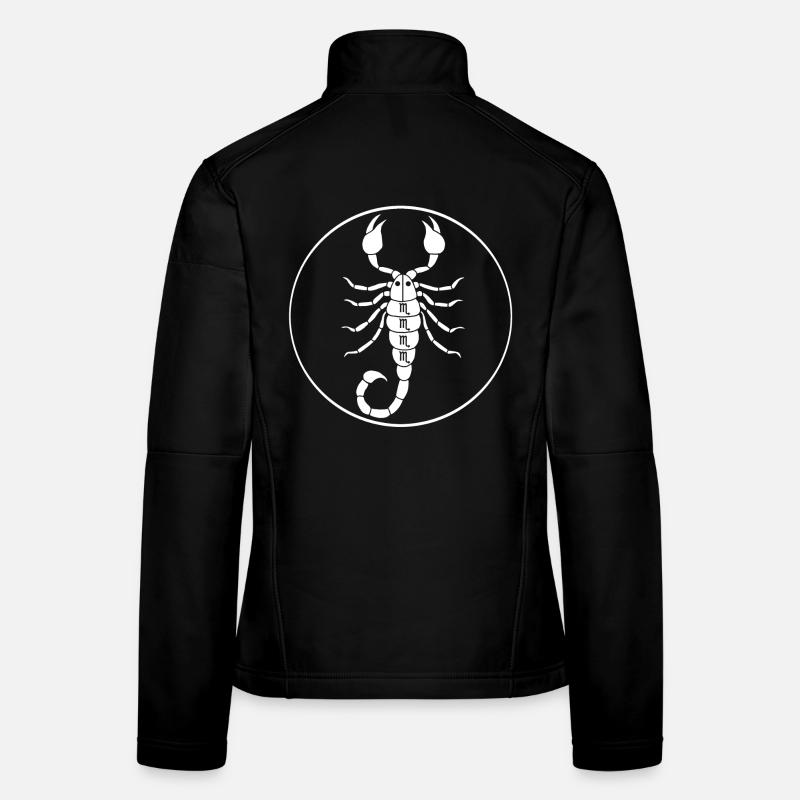 Signe du zodiaque scorpion blanc Veste en tissu softshell Femme