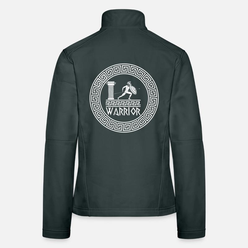 Ancient Greek warrior (white) Women's Softshell Jacket