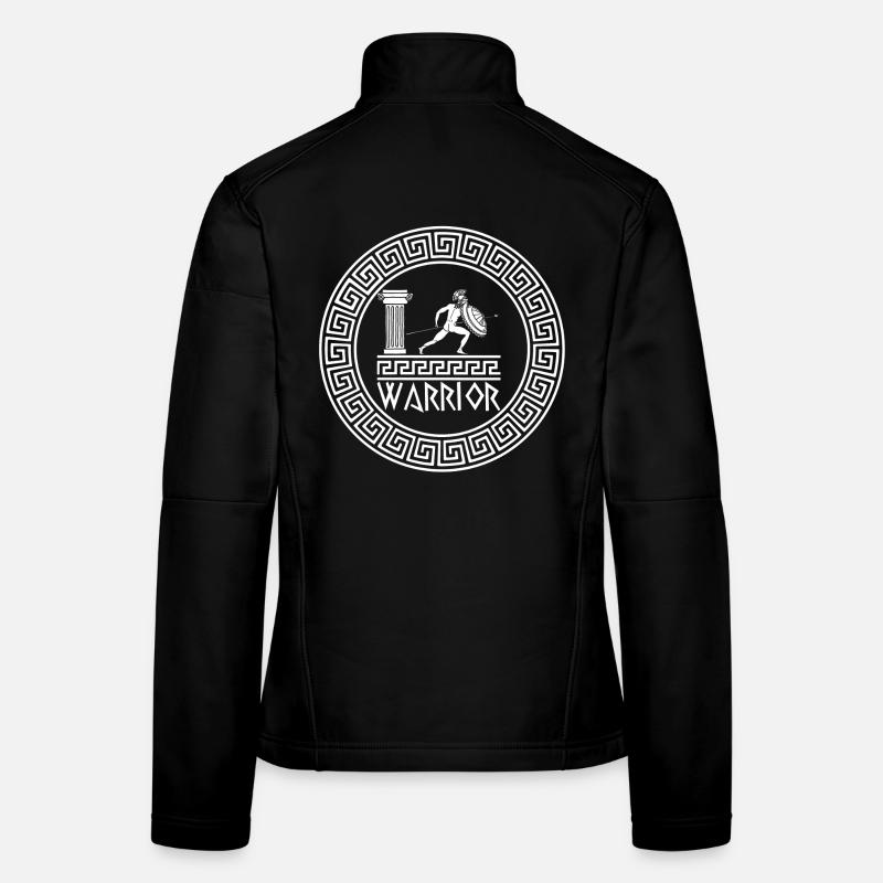 Ancient Greek warrior (white) Women's Softshell Jacket