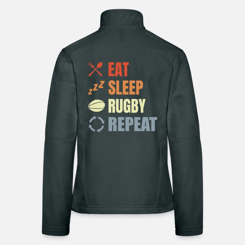 Manger dormir Rugby Répéter Veste en tissu softshell Femme