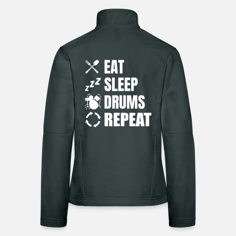 Eat Sleep Drums Repeat Frauen Softshelljacke