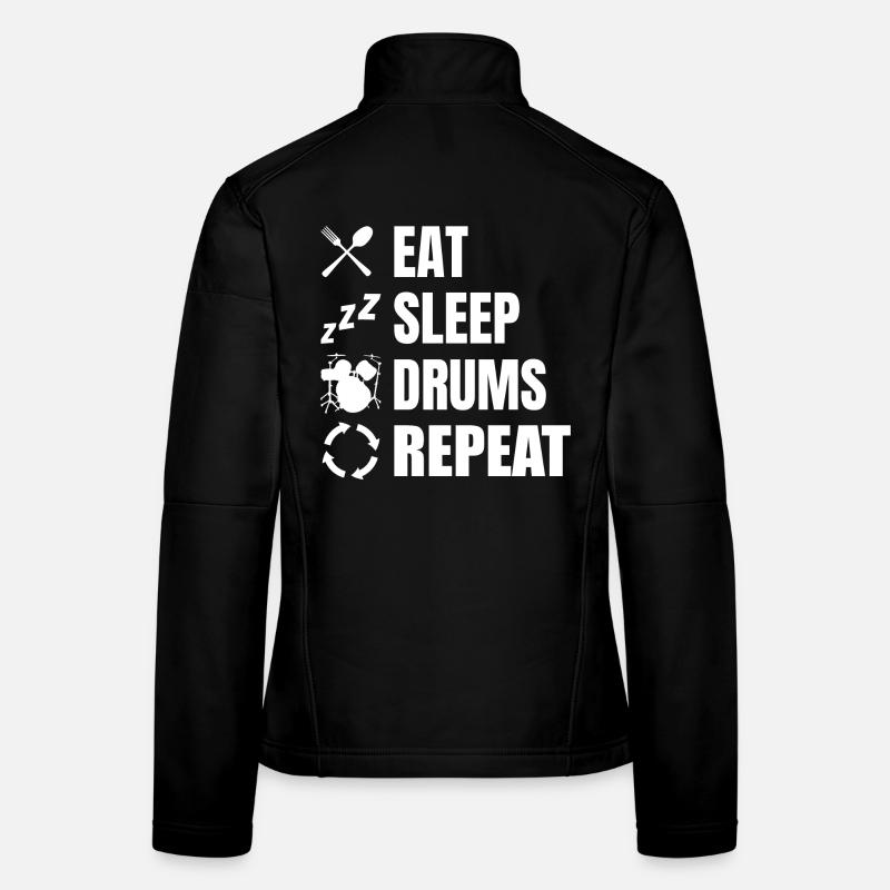 Manger des tambours de sommeil Répéter Veste en tissu softshell Femme