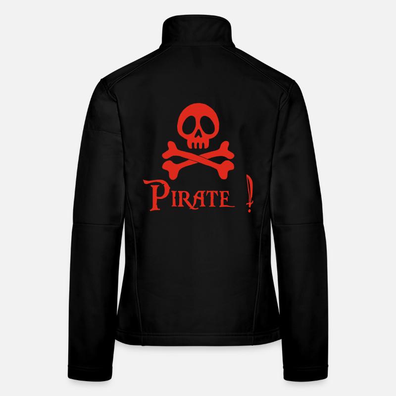 Pirate ! (rouge) Veste en tissu softshell Femme