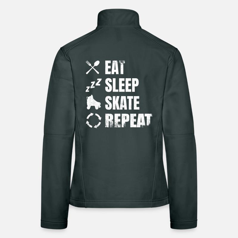 Food Sleeping Roller Skating Women's Softshell Jacket