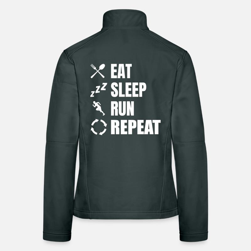 Eat Sleep Run Repeat Frauen Softshelljacke