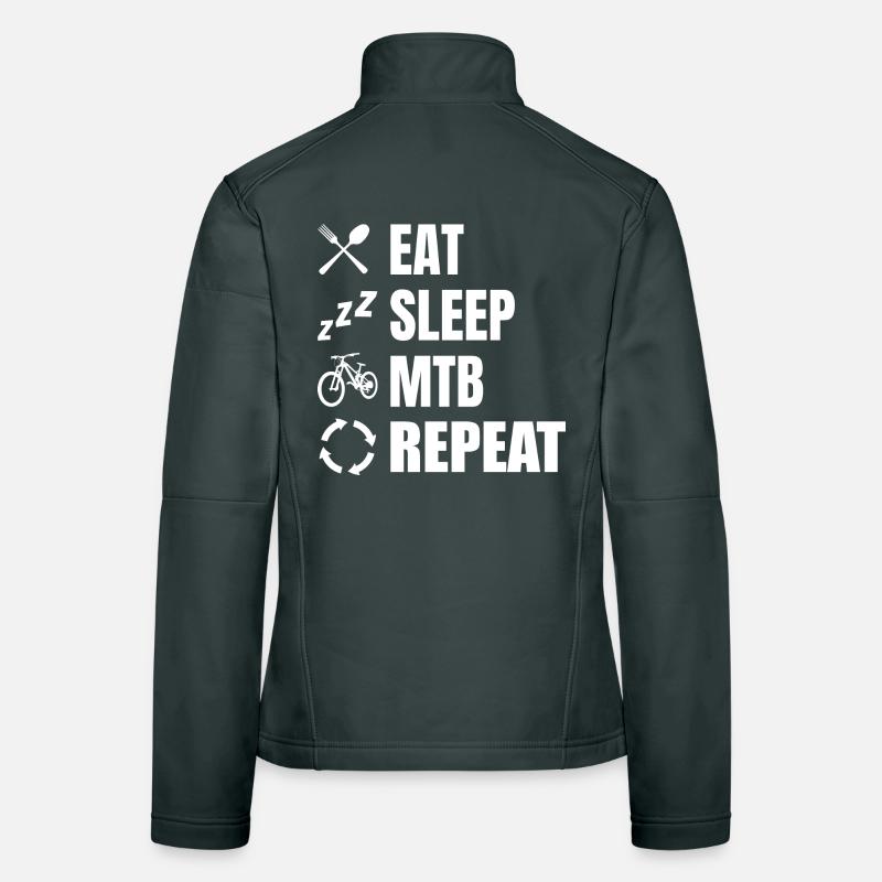 Eat Sleep MTB Repeat Veste en tissu softshell Femme