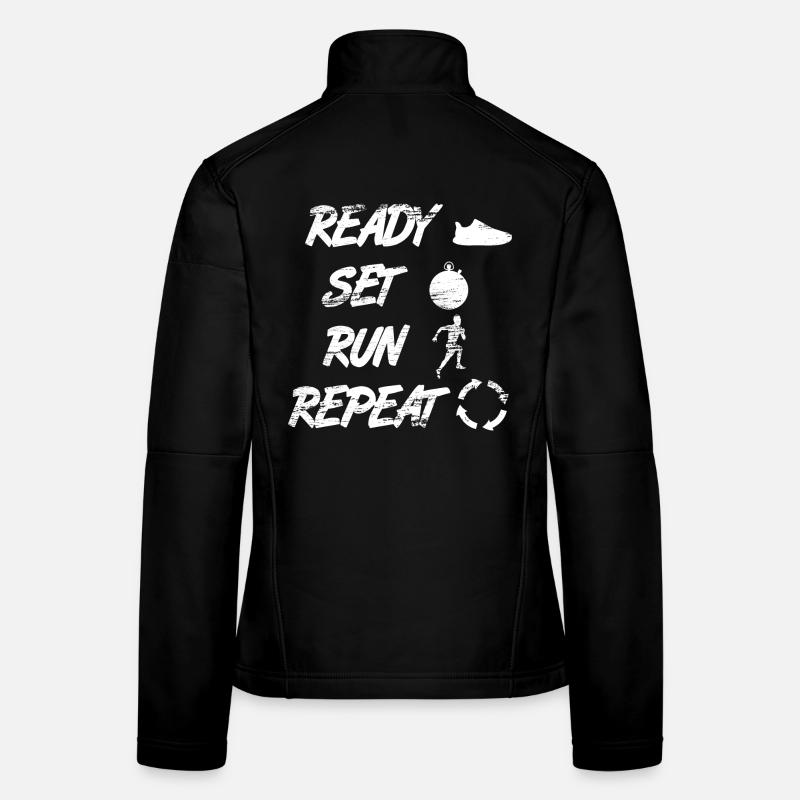 Prêt à l’emploi, Exécuter la répétition Veste en tissu softshell Femme