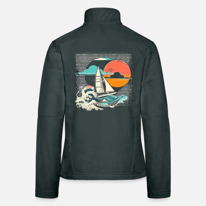 Sailing Cartoon Women's Softshell Jacket