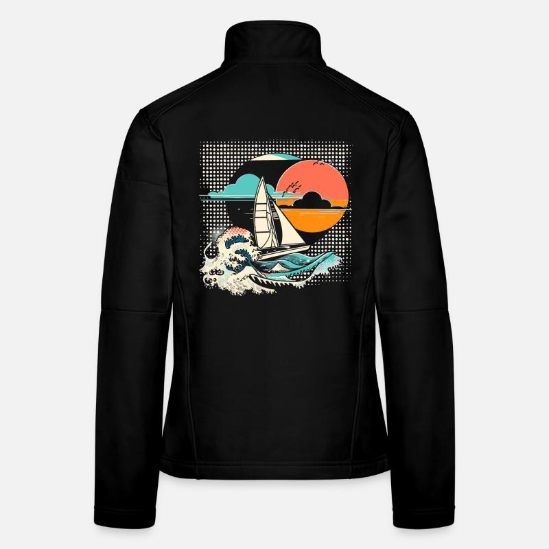 Dessin animé sur la voile Veste en tissu softshell Femme