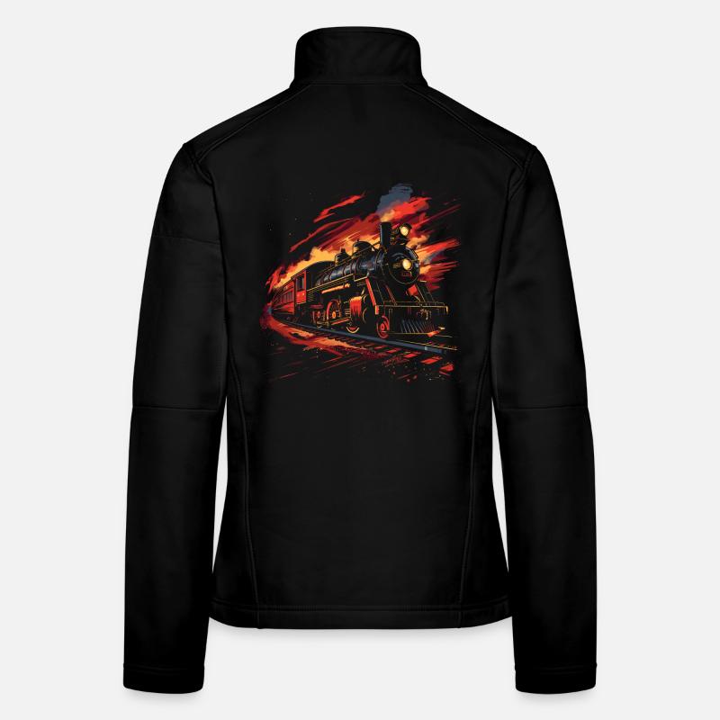 Eisenbahn Retro Stil Frauen Softshelljacke