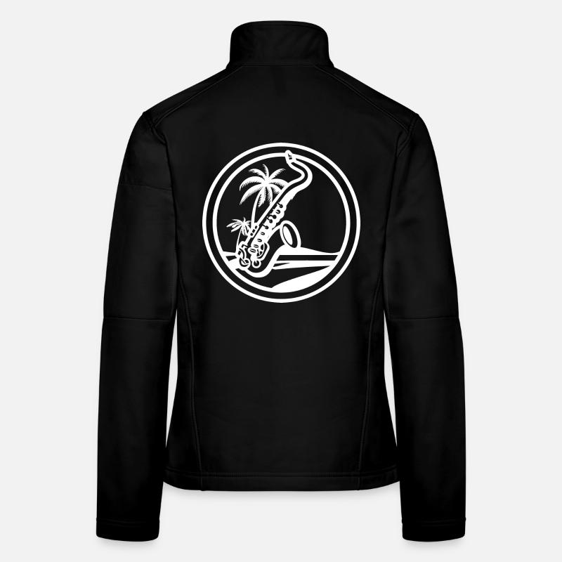 Saxophon Zeichnung Frauen Softshelljacke