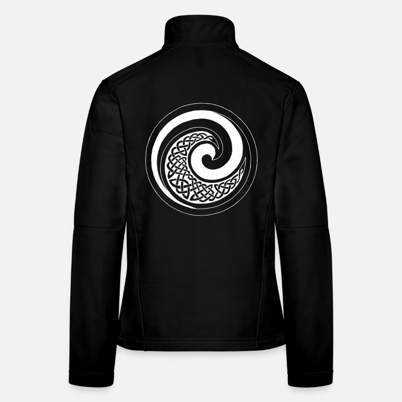Vague de l'océan blanc Veste en tissu softshell Femme
