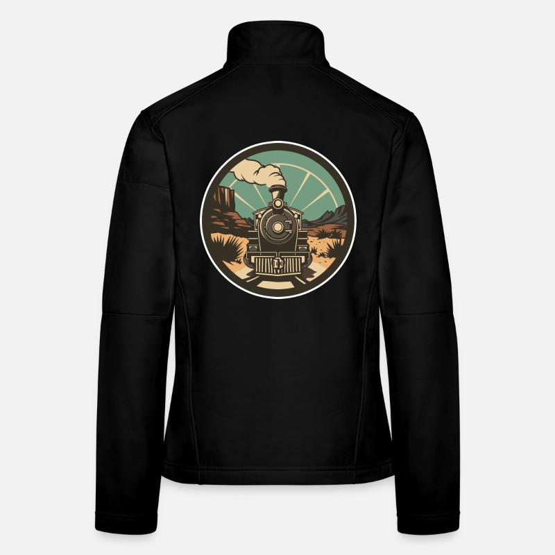 Eisenbahn Illustration Frauen Softshelljacke
