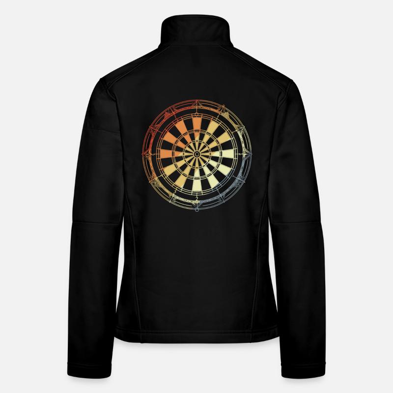 Vintage Dartscheibe Frauen Softshelljacke