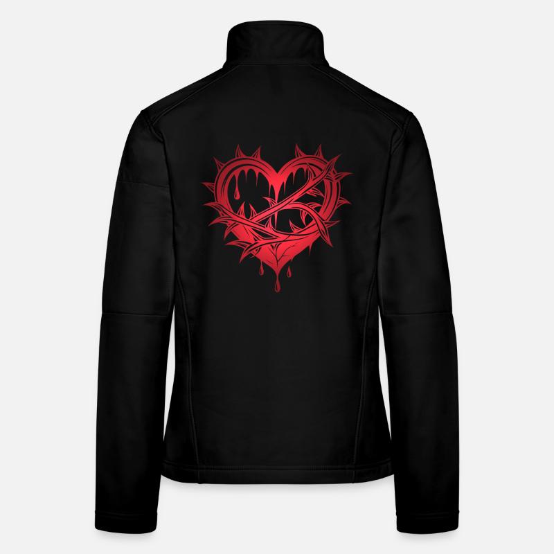 Herz mit dornen Frauen Softshelljacke