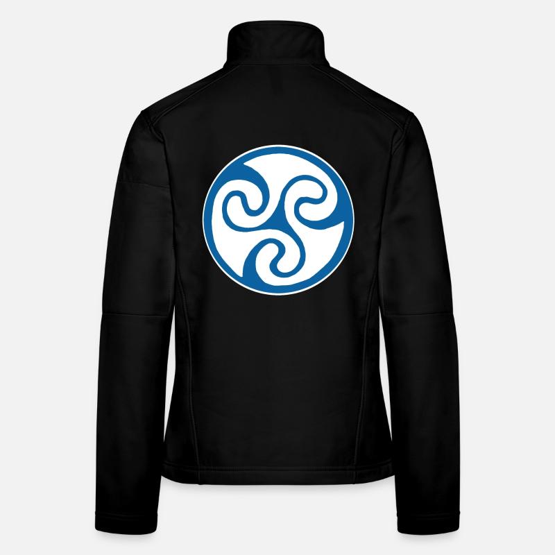 Blaues keltisches Symbol Frauen Softshelljacke