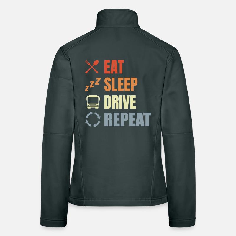 Eat Sleep Drive Repeat Women's Softshell Jacket