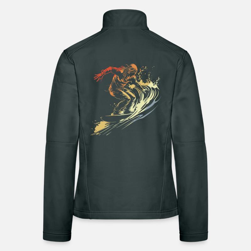 Surfing Vintage Women's Softshell Jacket