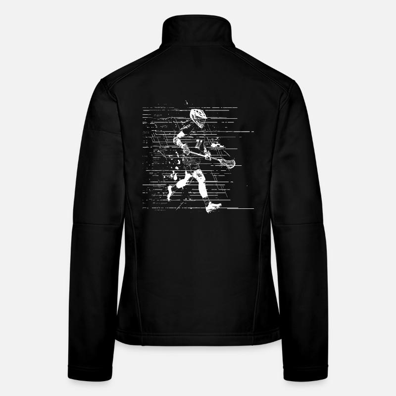 Lacrosse Player Drawing Women's Softshell Jacket