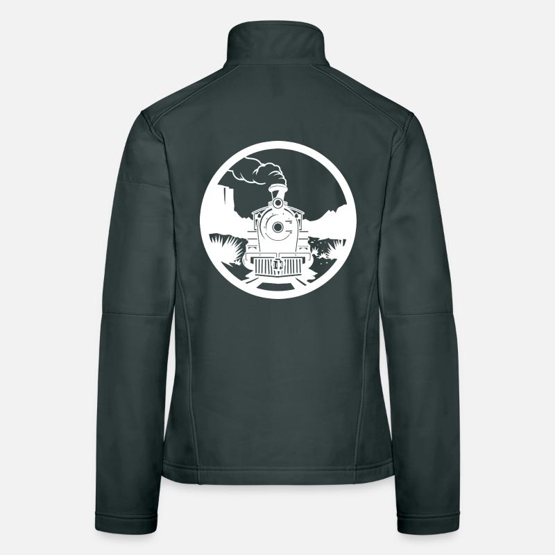 Dessin ferroviaire Veste en tissu softshell Femme