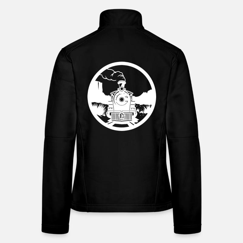 Dessin ferroviaire Veste en tissu softshell Femme