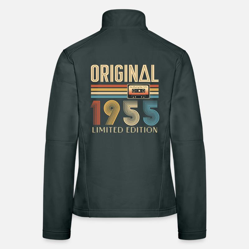 Cadeau original pour 70 ans, 1955 Veste en tissu softshell Femme