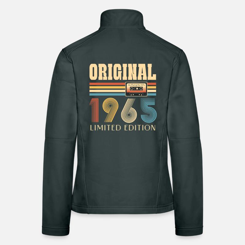 60e anniversaire 60 ans original 1965 Veste en tissu softshell Femme
