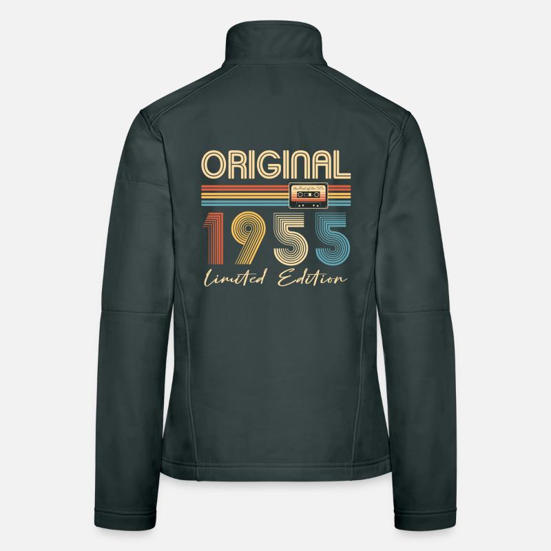 Cadeau original pour 70 ans, 1955 Veste en tissu softshell Femme