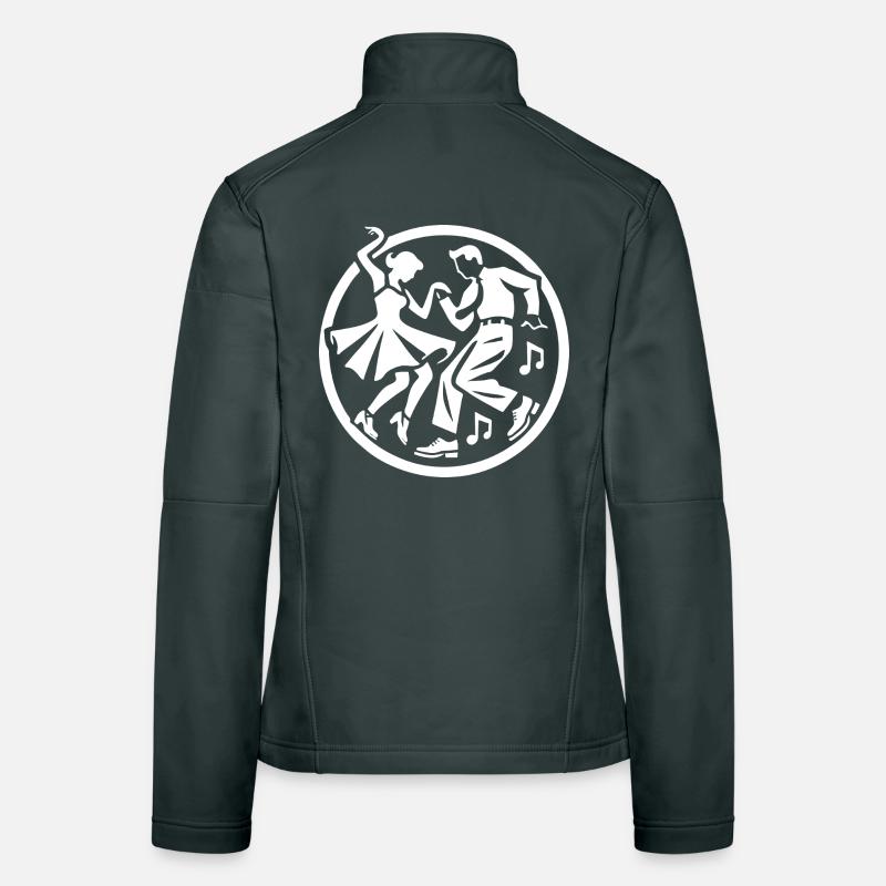 Rock ’n’ Roll Silhouetten Design Frauen Softshelljacke
