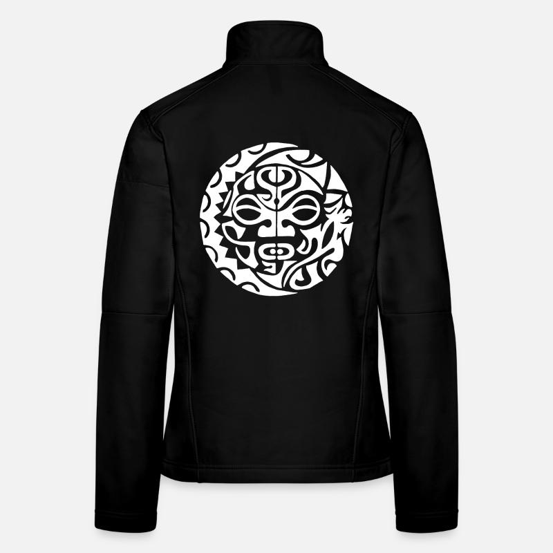 Polynesian skull (white) Women's Softshell Jacket