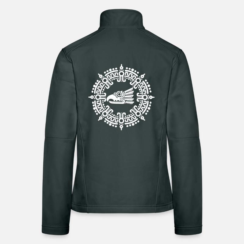 White Aztec symbol Women's Softshell Jacket