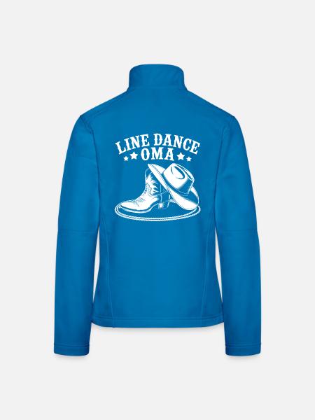 Line Dance Granny Motif - Women's Softshell Jacket - black - Back