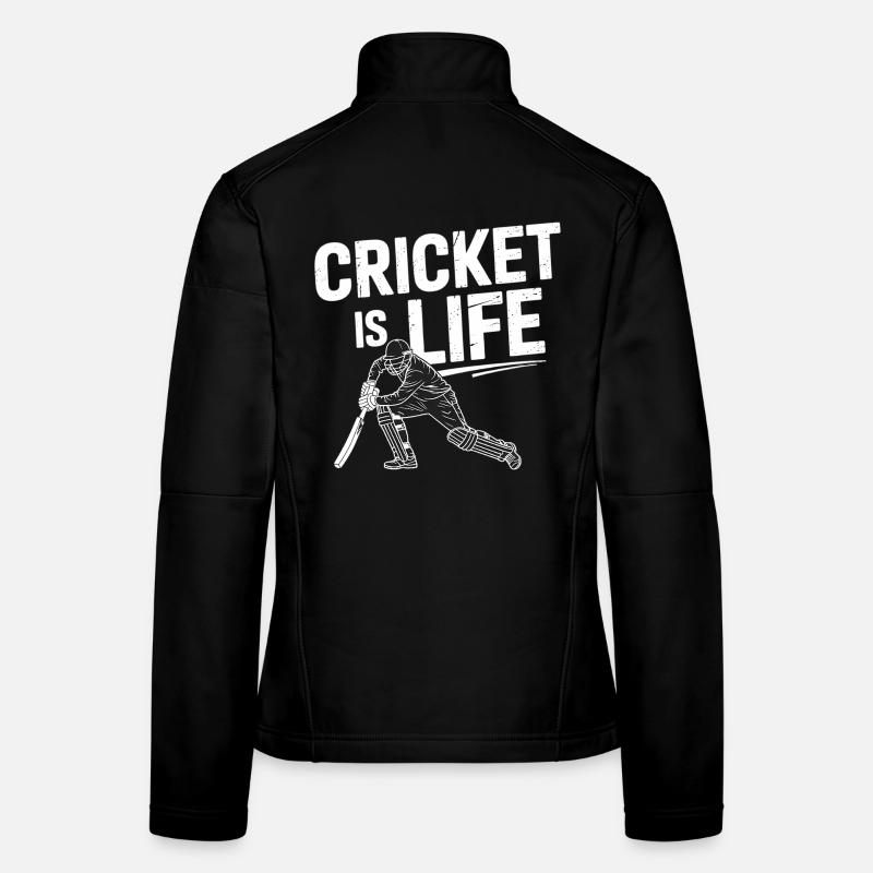 Drôle de cricket : Jeu de cricket vintage Veste en tissu softshell Femme