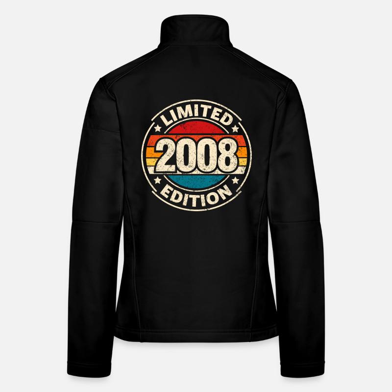 Vintage 2008 – 18th Birthday Milestone Design - Women's Softshell Jacket - black