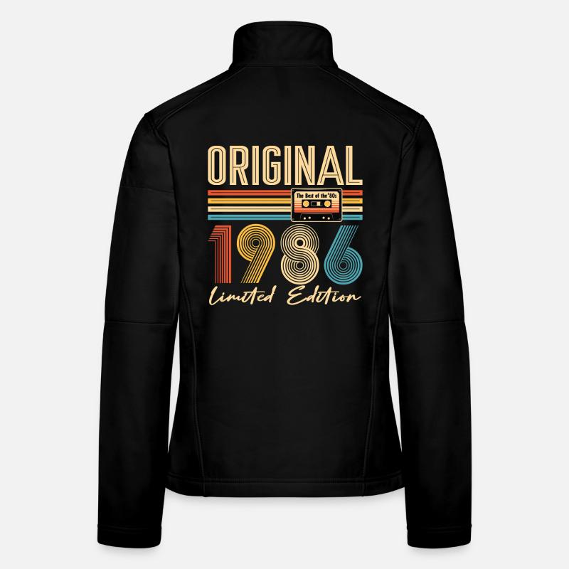 40e anniversaire, 40 ans, original 1986 Veste en tissu softshell Femme